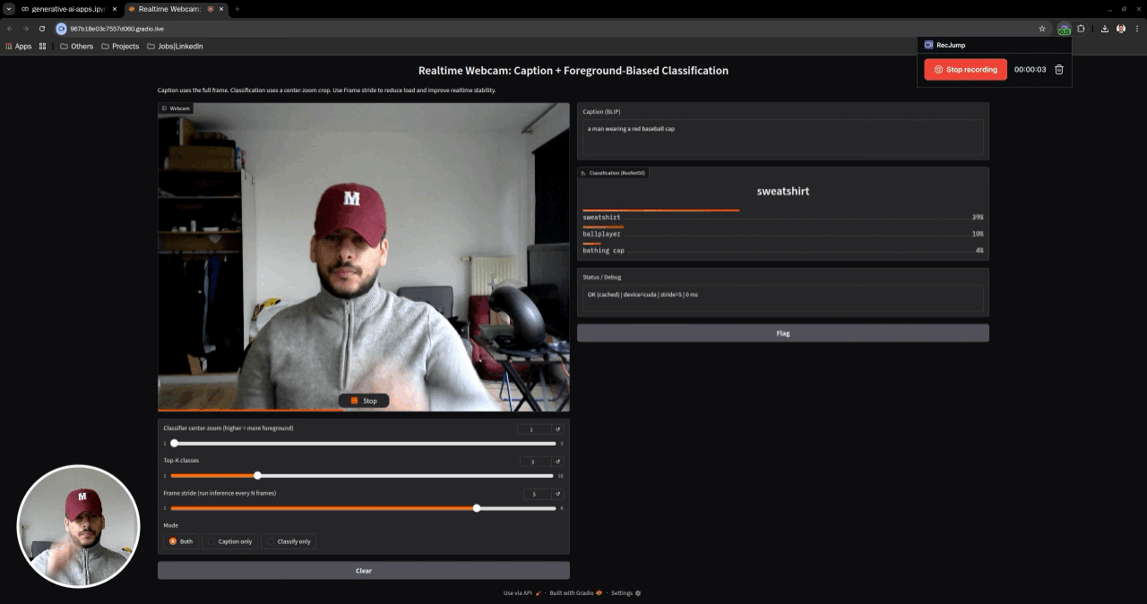 realtime vision capitioning